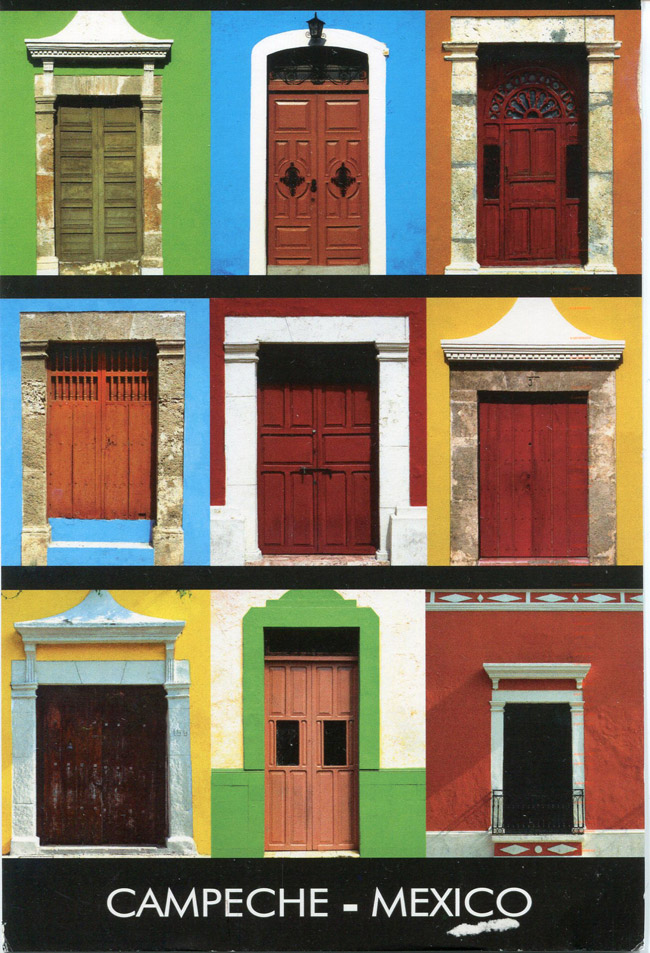 Puertas de colores en Campeche