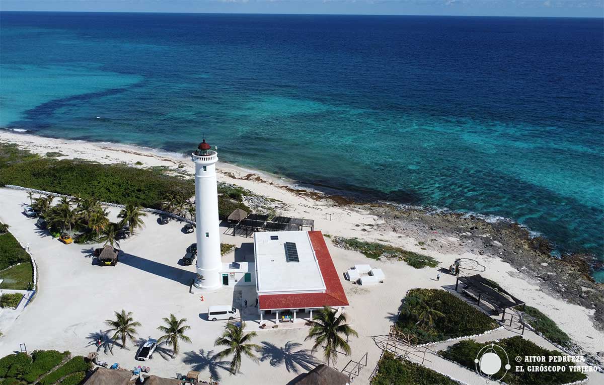 Faro del Parque Ecológico Punta Sur Eco Beach Park. Excursiones para cruceros en Cozumel.